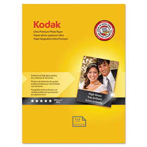 KODAK, EASTMAN, CO. 8777757 Ultra Premium Photo Paper, 10 mil, High-Gloss, 4 x 6, 20 Sheets/Pack by KODAK, EASTMAN, CO.