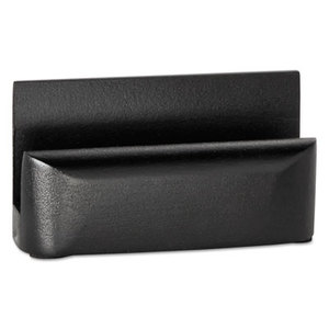 Wood Tones Business Card Holder, Capacity 50 2 1/4 x 4 Cards, Black by ROLODEX