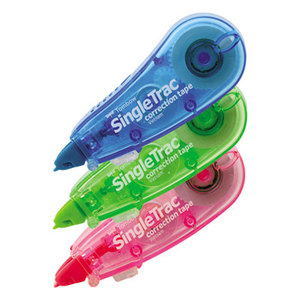 SingleTrac Correction Tape, Non-Refillable, 1/6" x 236", 3/Pack by AMERICAN TOMBOW INC.