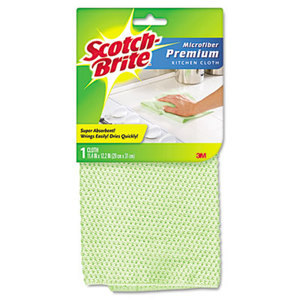 3M 9035-1 Premium Kitchen Cleaning Cloth, Microfiber, Assorted Colors, 12/Carton by 3M/COMMERCIAL TAPE DIV.