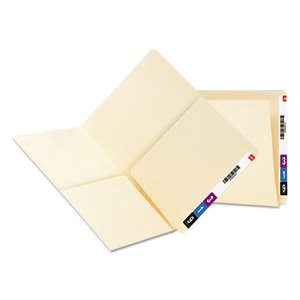 SMEAD MANUFACTURING COMPANY 24117 Folders, Front/Back Interior Pockets, Straight End Tab, Letter, Manila, 25/Box by SMEAD MANUFACTURING CO.