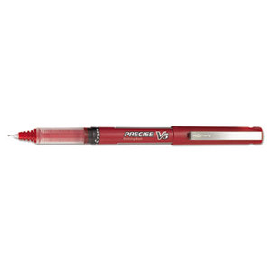 Precise V5 Roller Ball Stick Pen, Precision Point, Red Ink, .5mm, Dozen by PILOT CORP. OF AMERICA