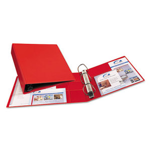 Avery 79582 Heavy-Duty Binder with One Touch EZD Rings, 11 x 8 1/2, 2" Capacity, Red by AVERY-DENNISON