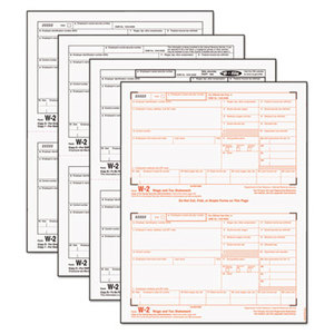 W-2 Tax Form, Four-Part Carbonless, 50 Forms by TOPS BUSINESS FORMS