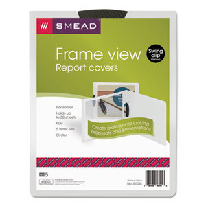 SMEAD MANUFACTURING COMPANY 86041 Frame View Report Cover with Swing Clip, Landscape, Oyster, 5/Pack by SMEAD MANUFACTURING CO.