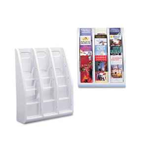 Deflecto Corporation 52809 Multi-Tiered Desktop/Wall-Mount Literature Holders, 15-3/4w x 5d x 19-3/4h, Gray by DEFLECTO CORPORATION