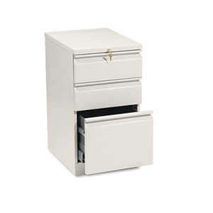 HON COMPANY 33720RL Efficiencies Mobile Pedestal File with One File/Two Box Drawers, 19-7/8d, Putty by HON COMPANY