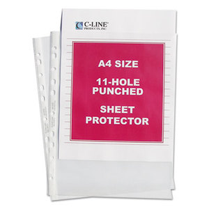 C-Line Products, Inc 08037 Standard Weight Poly Sheet Protector, Clear, 2", 11 3/4 x 8 1/4, 50/BX by C-LINE PRODUCTS, INC