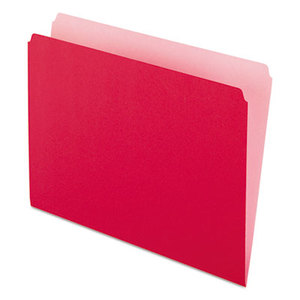 Cardinal Brands, Inc 152-RED Colored File Folders, Straight Cut, Top Tab, Letter, Red/Light Red, 100/Box by ESSELTE PENDAFLEX CORP.