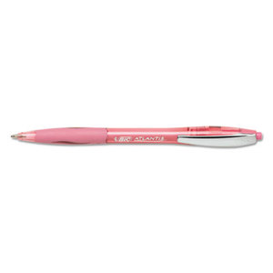 BIC VCGAP4SGK Atlantis Ballpoint Retractable Pen, Pink Ink, Medium, 1mm, 4/Pack by BIC CORP.