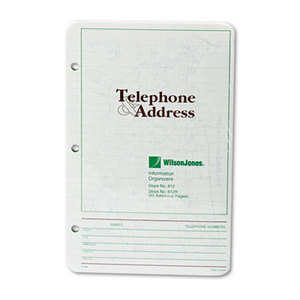 ACCO Brands Corporation W812R Looseleaf Phone/Address Book Refill, 5-1/2 x 8-1/2, 80 Sheets/Pack by WILSON JONES CO.