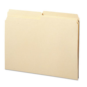 SMEAD MANUFACTURING COMPANY 10326 Folders, 1/2 Cut Assorted, Reinforced Top Tab, Letter, Manila, 100/Box by SMEAD MANUFACTURING CO.