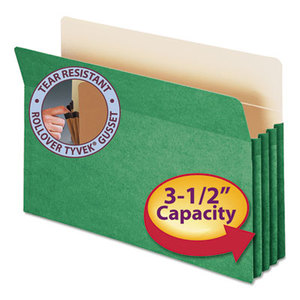 SMEAD MANUFACTURING COMPANY 74226 3 1/2" Exp Colored File Pocket, Straight Tab, Legal, Green by SMEAD MANUFACTURING CO.