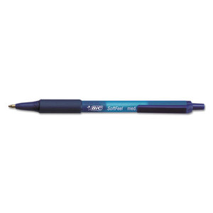 BIC SCSM11 BLU Soft Feel Ballpoint Retractable Pen, Blue Ink, 1mm, Medium, Dozen by BIC CORP.