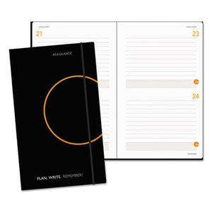 AT-A-GLANCE 80612105 Planning Notebook Two Days Per Page, 5 1/8 x 8 1/4, Black by AT-A-GLANCE