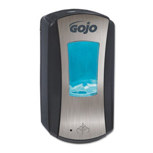 Gojo Industries, Inc 1919-04 LTX-12 Touch-Free Dispenser, 1200mL, Brushed Chrome/Black by GO-JO INDUSTRIES