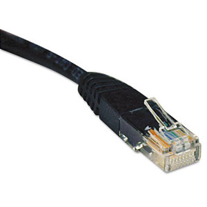 Tripp Lite N002-025-BK CAT5e Molded Patch Cable, 25 ft., Black by TRIPPLITE