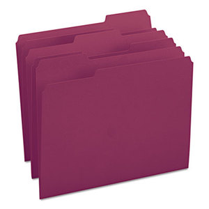 SMEAD MANUFACTURING COMPANY 13093 File Folders, 1/3 Cut Top Tab, Letter, Maroon, 100/Box by SMEAD MANUFACTURING CO.