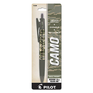 Pilot Corporation 07283851330 CAMO Ballpoint Pen, Black Ink, 1.0 mm Medium Point, Air Force Camouflage Barrel by PILOT CORP. OF AMERICA