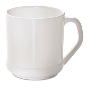 Reusable CPLA Corn Plastic Mug, Squat Wide, 10oz, White by SAVANNAH SUPPLIES INC.