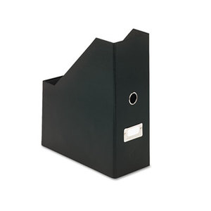 Heavy-Duty Fiberboard Magazine File with PVC Laminate, 4 1/2 x 11 x 13, Black by IDEASTREAM CONSUMER PRODUCTS
