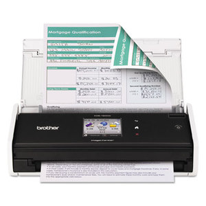 Brother Industries, Ltd ADS1500W ADS1500W Wireless Compact Scanner, 600 x 600 dpi, 20 Sheet Automatic Feeder by BROTHER INTL. CORP.