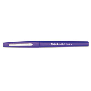 Point Guard Flair Porous Point Stick Pen, Purple Ink, Medium, Dozen by SANFORD