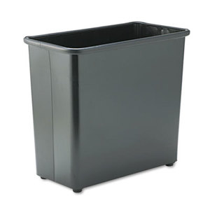 Safco Products 9616BL Rectangular Wastebasket, Steel, 27.5qt, Black by SAFCO PRODUCTS