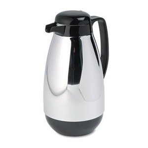 Hormel Foods Corporation PM10CJ Vacuum Glass Lined Chrome-Plated Carafe, 1L Capacity, Black Trim by HORMEL CORP