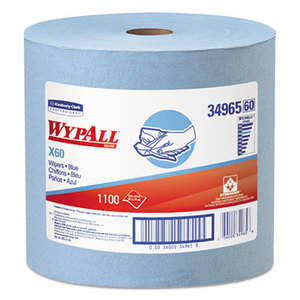 Kimberly-Clark Corporation 34965 X60 Wipers, Jumbo Roll, 12 1/2 x 13 2/5, Blue, 1100/Roll by KIMBERLY CLARK